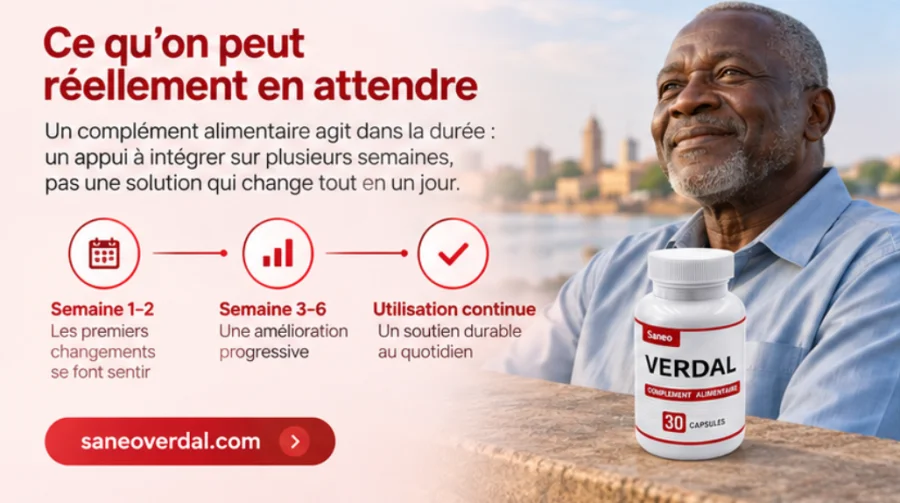 Saneo Verdal — une prise quotidienne, deux gélules avec de l'eau